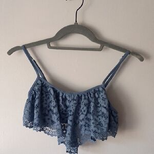 Victoria's Secret Bra Blue Lace Camisole Bralette size Medium New with tags!